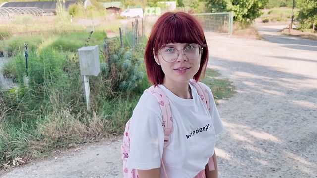 I meet a red-haired student and bring her to my home for intense sex