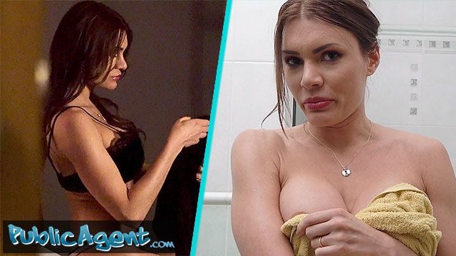 Я не могу поверить, что эта Hot потерянная брюнетка позволила мне трахнуть ее - Public Agent