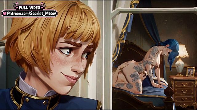 Jinx сидит на лице Caitlyn