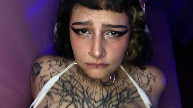 Latina slut disguised as a cow eats all my cock