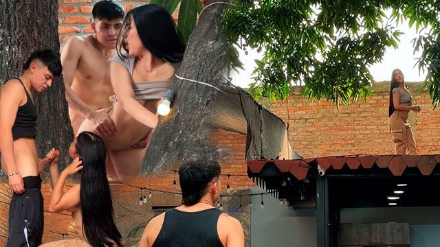VECINA COLOMBIANA robando MANGOS de mi ÁRBOL... terminamos FOLLANDO