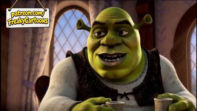 Рапунцель принимает массивный член Шрека 3D XXX анимация